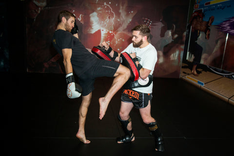 A photo of Greg Wootton demonstrating Adaptive Striking for Developing World Class Muay Thai