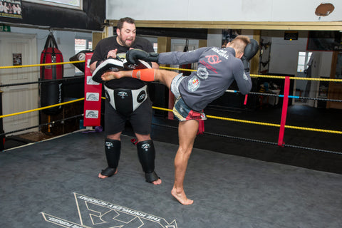 A photo of Christian Knowles and Jonathan Haggerty from the Muay Thai Evolved - Fighting in Small Gloves volume