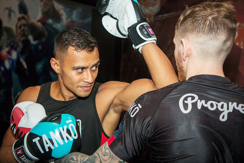 A photo showcasing the Panicos Yusuf Muay Thai Seminar taking place in Manchester Saturday 1st June 2024