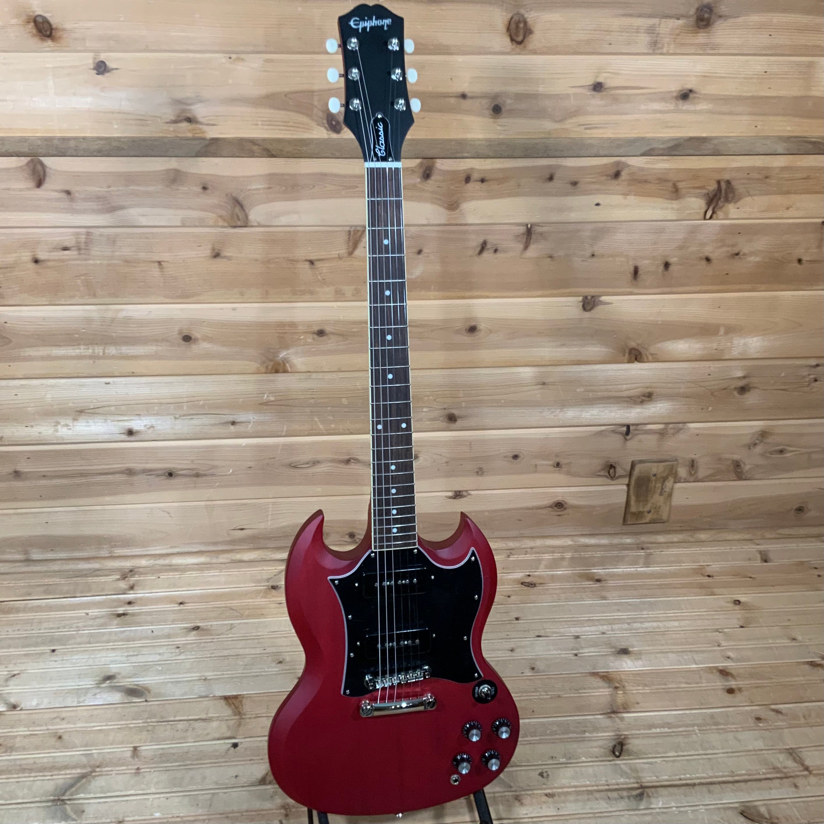 Epiphone SG Classic Worn P-90s Electric Guitar - Worn Cherry