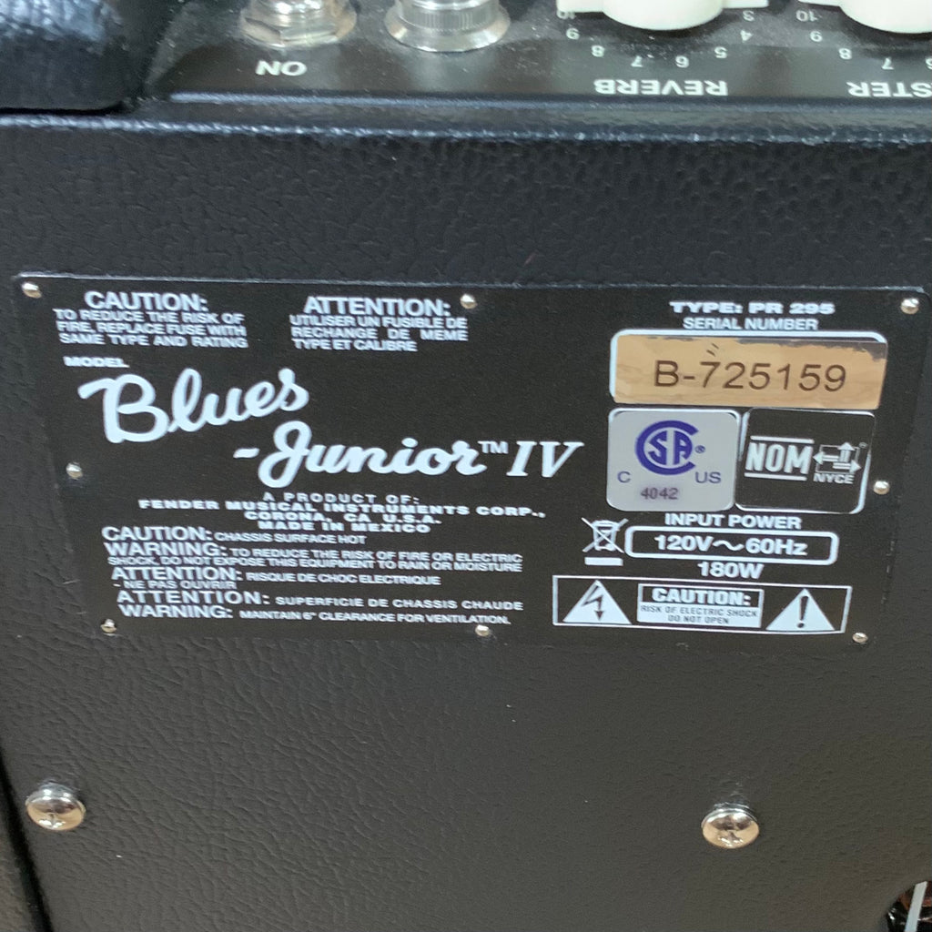 fender blues jr serial number