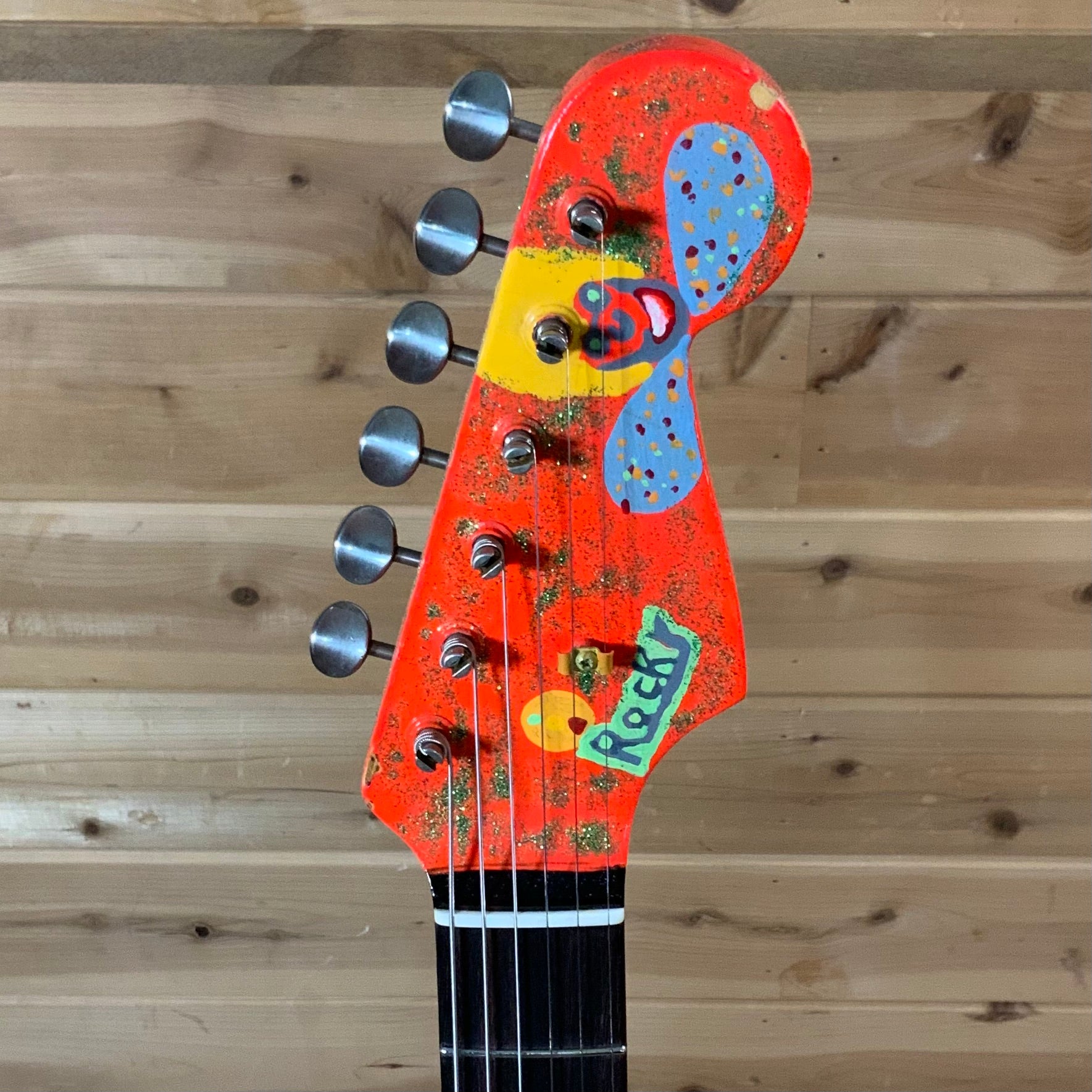 Fender Custom Shop Limited Edition George Harrison Rocky Stratocaster  Electric Guitar - Sonic Blue with Custom Rocky Graphics