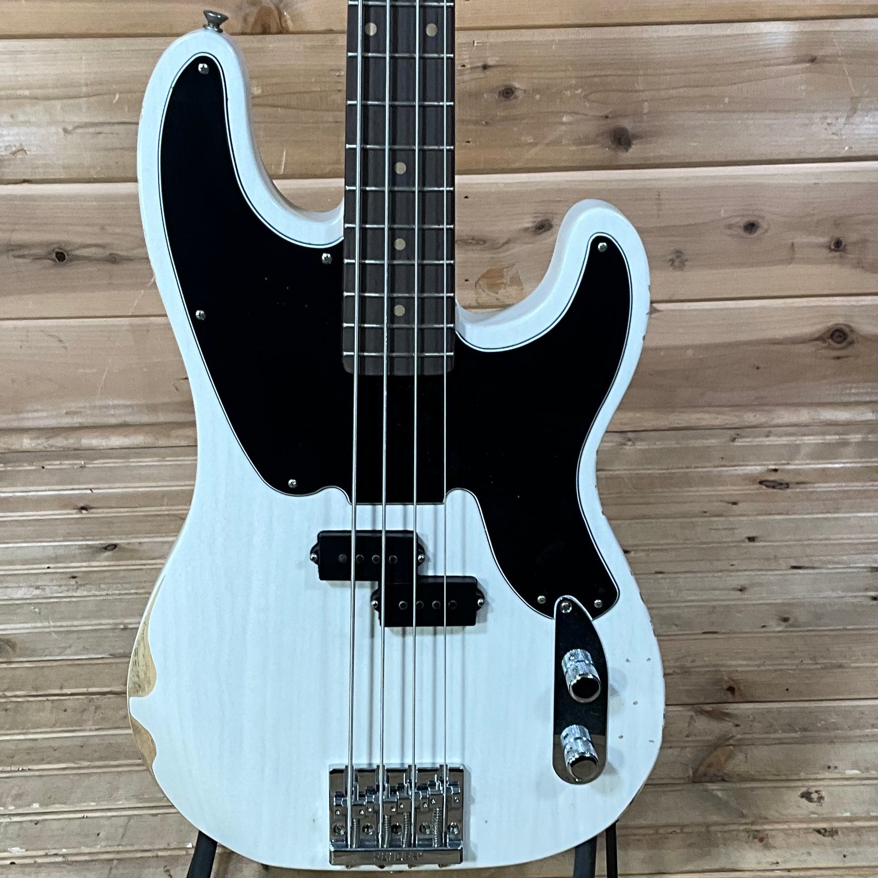 Fender Mike Dirnt Road Worn Precision Bass - White Blonde - Huber