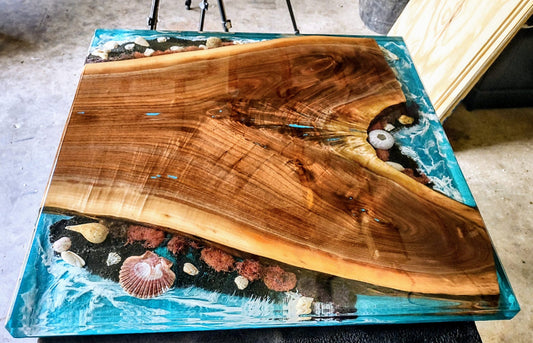 Live Edge Petoskey Table - – Nita's Fluid Woodworks