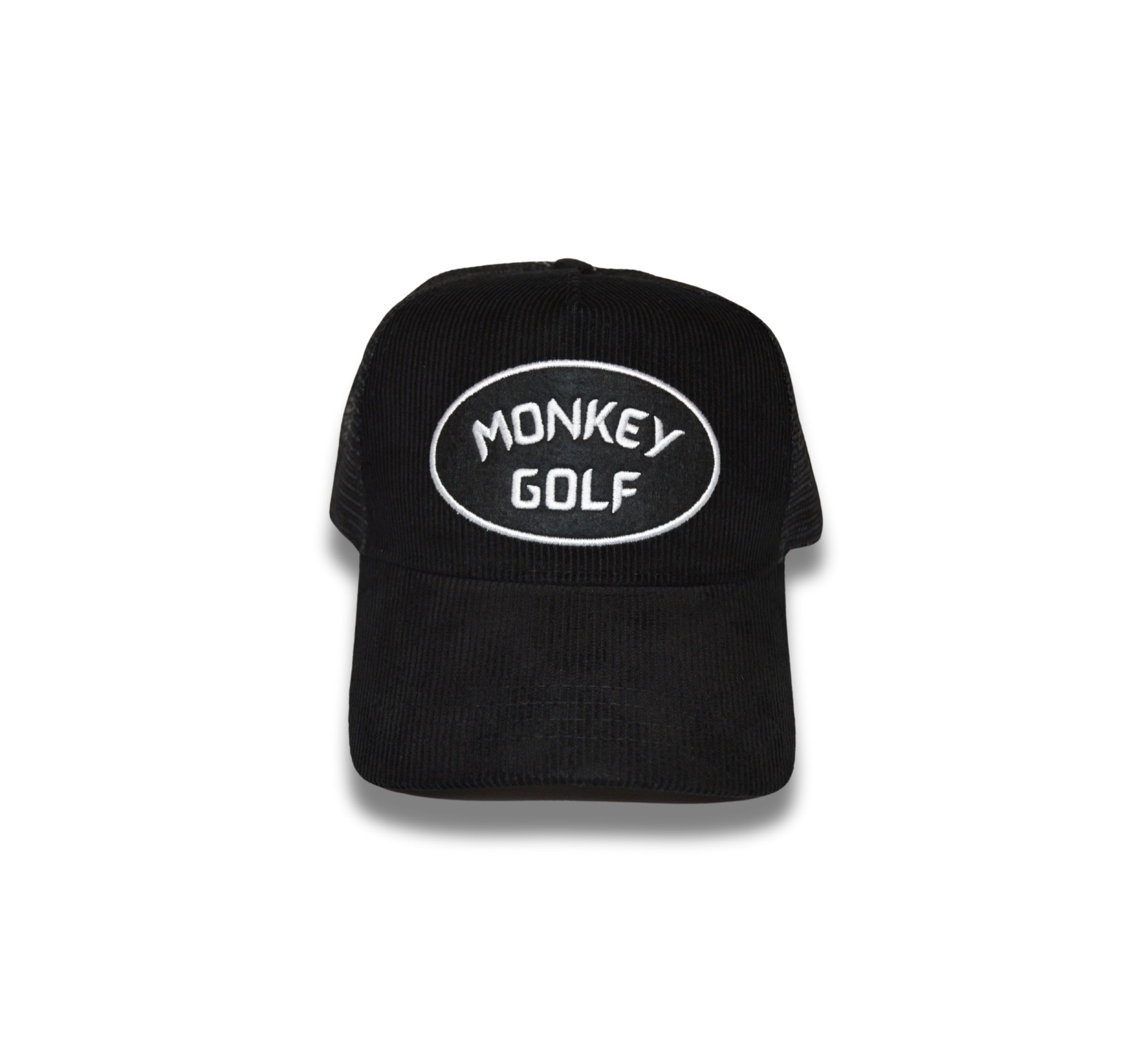 Black Corduroy Golf Hat - MonkeyGolf product image