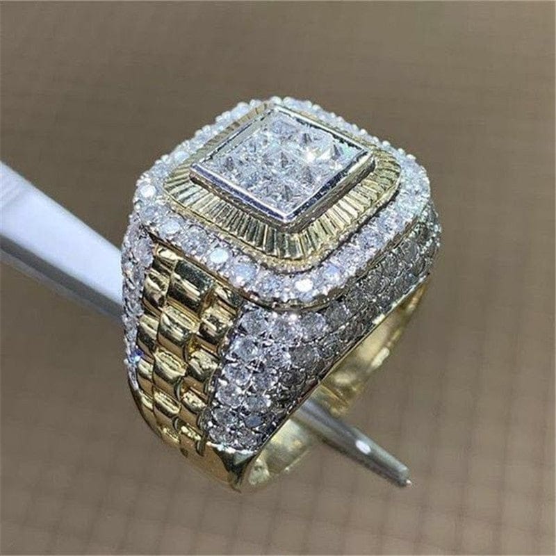 Hiphop Hip Hop Gold Rim Group Ring Men And Women The Same Ring