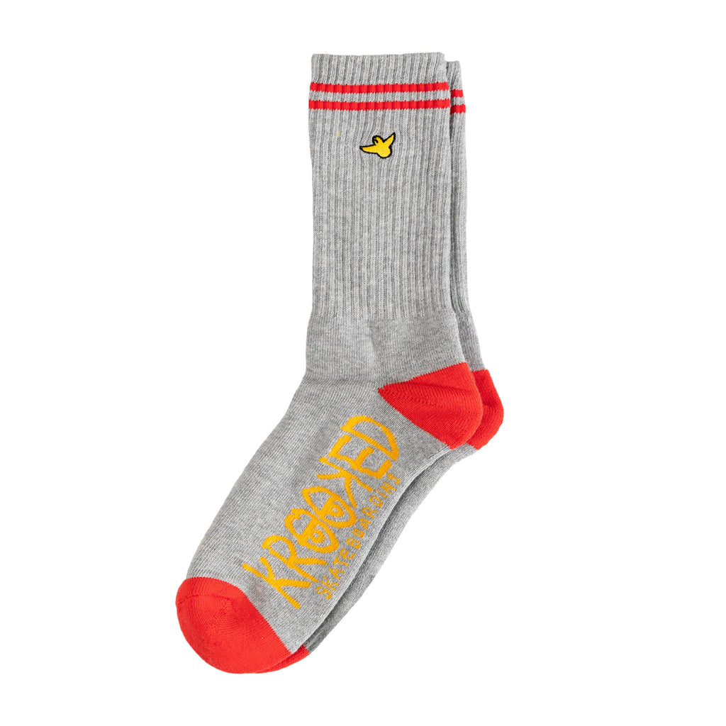 Aan boord man Interactie Krooked - OG Bird Socks - Grey/Red/Gold – Board Of Missoula