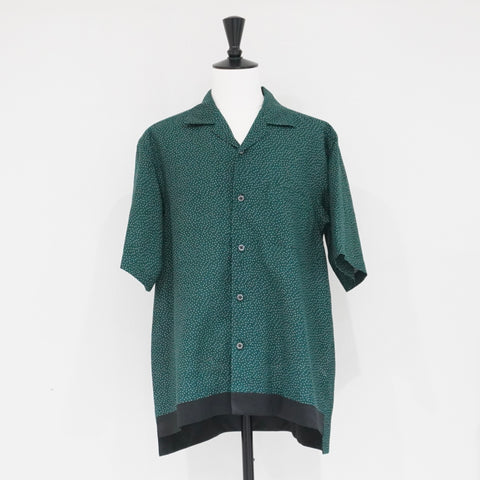 [Scye] Printed Linen Camp Collar Shirt