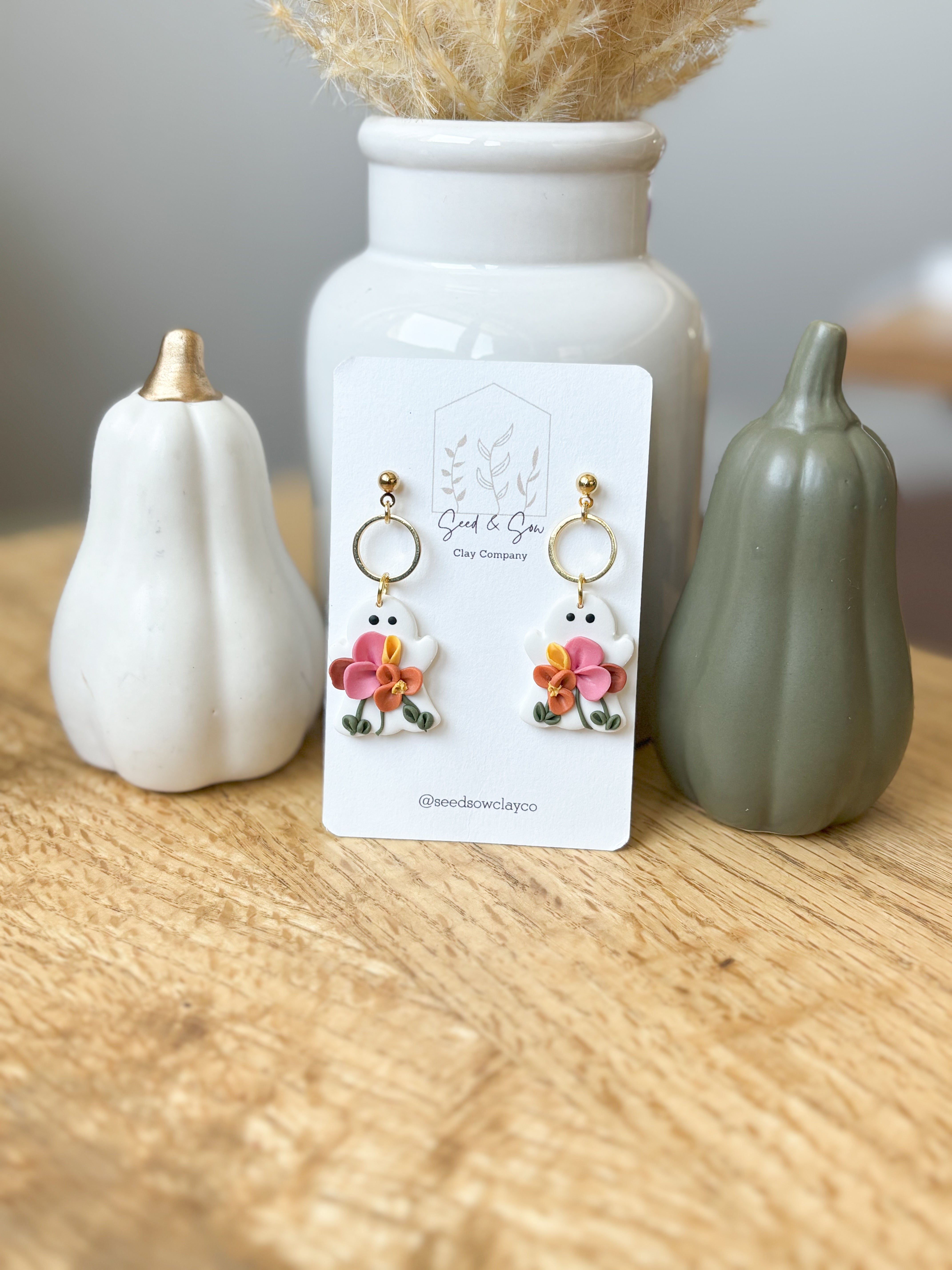 Blooming Boos Ghost Dangle