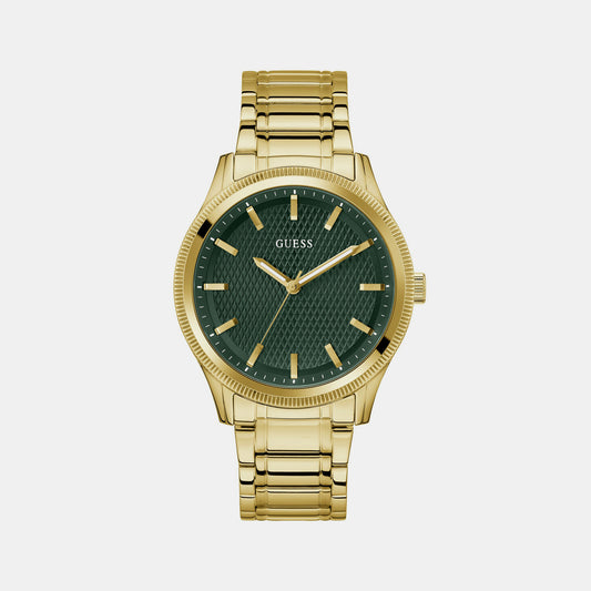 Guess Male Green Analog Stainless Steel Watch | Guess – Just In Time