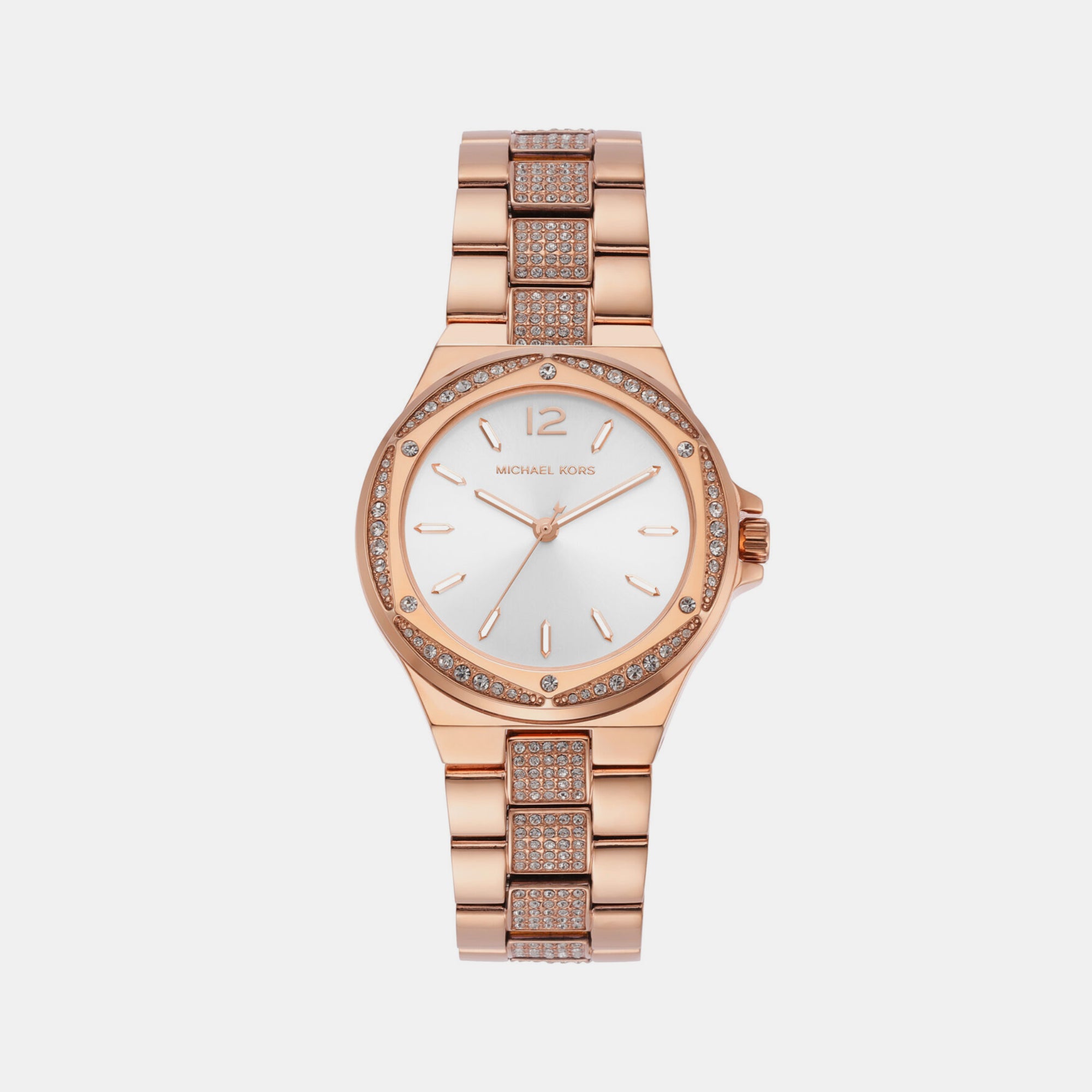 Female Lennox Three-Hand Rose Gold-Tone Stainless Steel Watch