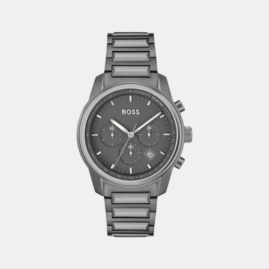 Boss Male Black Analog Stainless Steel Boss – In Time Watch Just 