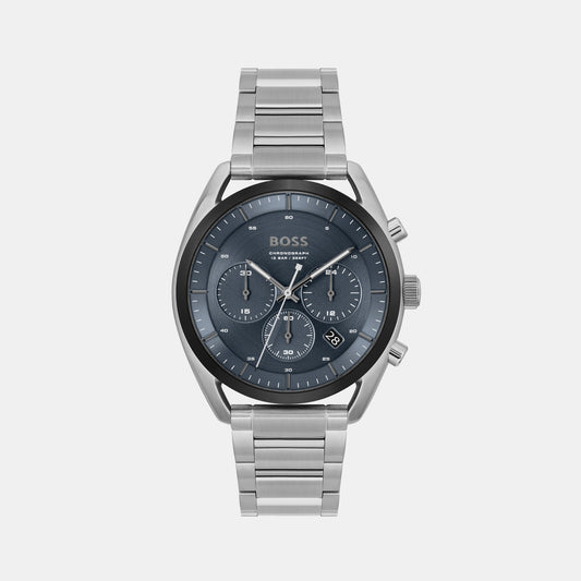 Male Blue Chronograph Stainless Steel Watch 1513973 – Just In Time