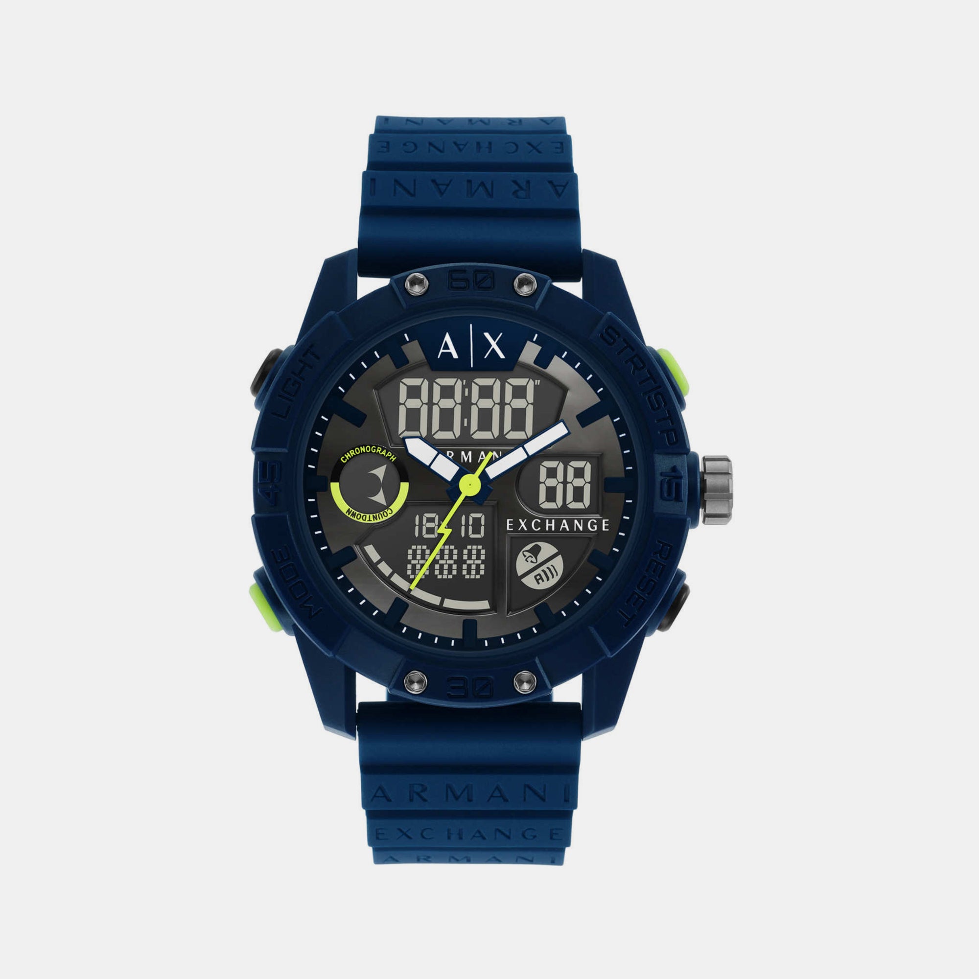 Male Gold Analog-Digital Silicone Watch AX2961 – Just In Time