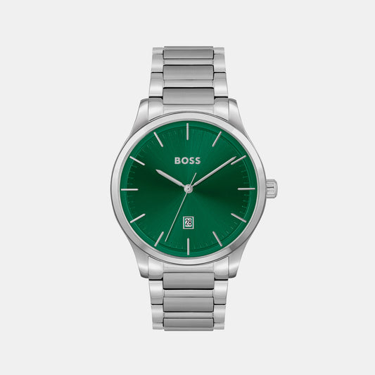 Troper Male Green Analog Stainless Steel Watch 1514059 – Just In Time