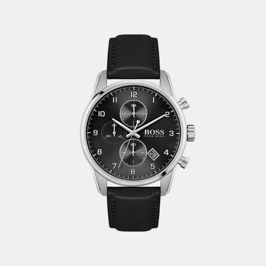 Reason Male Black Analog Leather Watch 1513981 – Just In Time | Quarzuhren