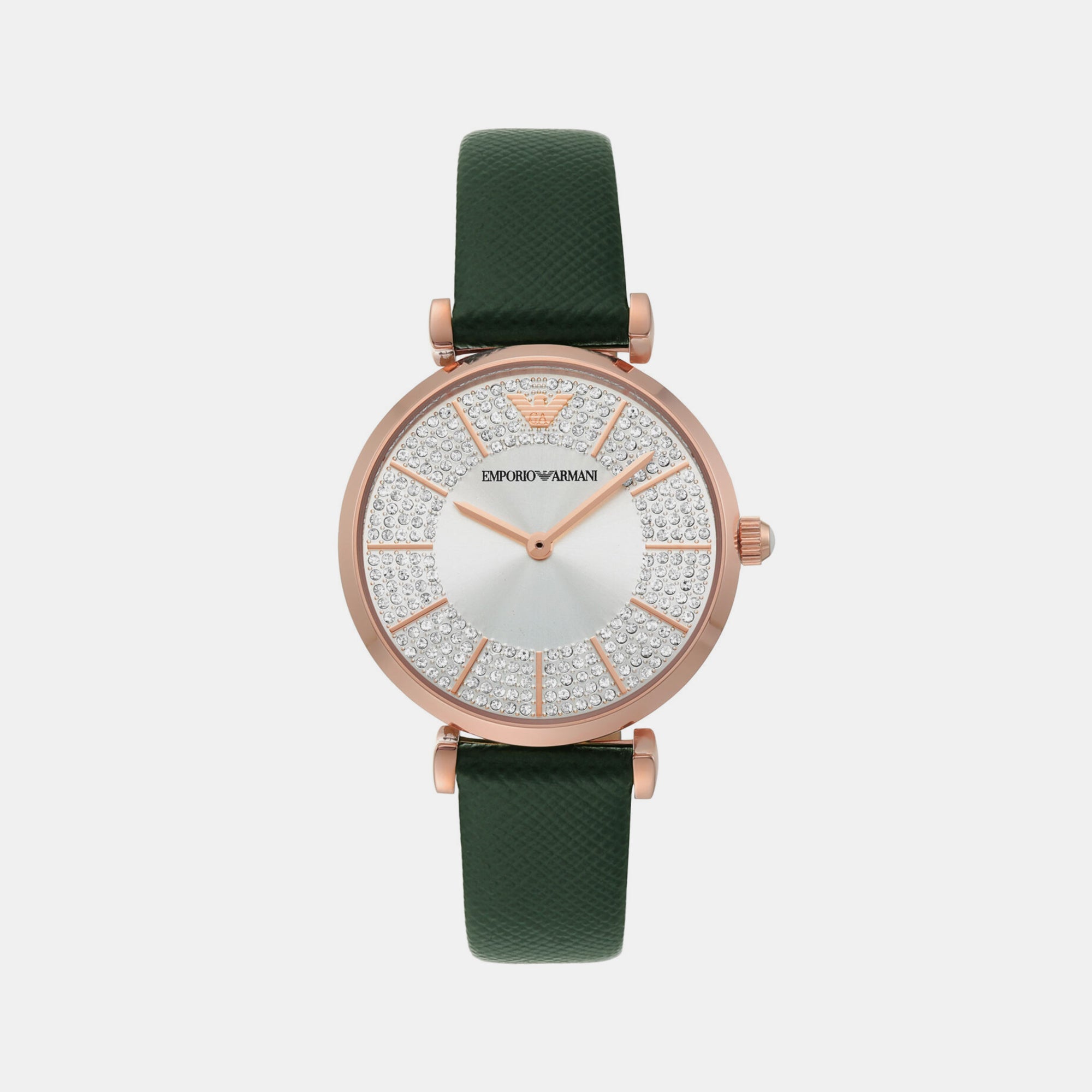 Emporio Armani Female Green Analog Leather Watch | Emporio Armani