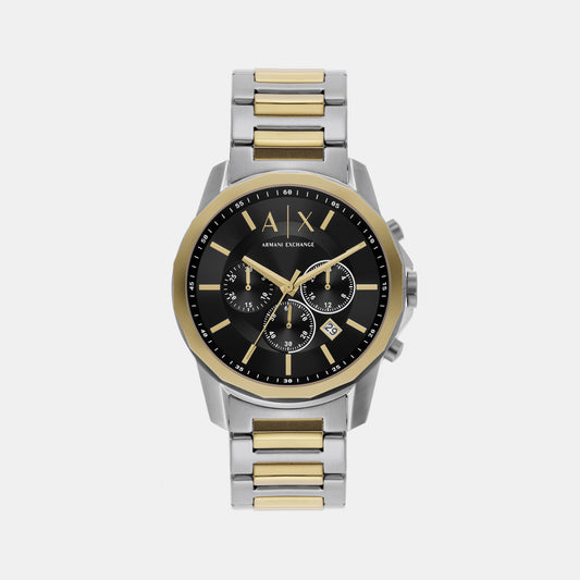 Male Two Tone Chronograph Stainless Steel Watch AX1739 – Just In Time