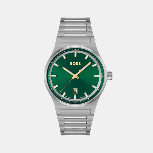 Troper Male Watch Stainless 1514059 In Just Analog Steel Time – Green