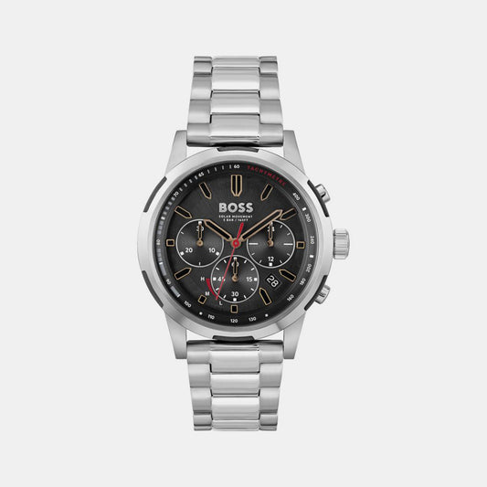 Energy Male Black Chronograph Stainless Steel Watch 1513971 – Just In Time