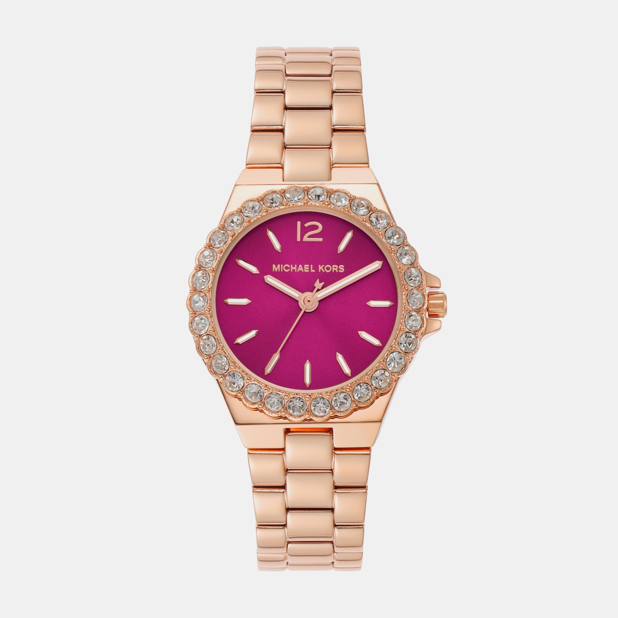 Female Lennox Three-Hand Stainless Steel Watch MK7397 – Just In Time