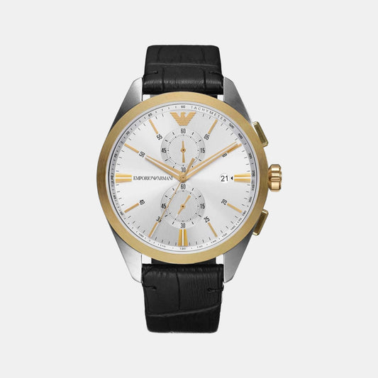 Emporio Armani Male Analog Leather Watch | Emporio Armani – Just In Time