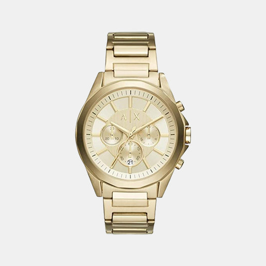 Male Gold Chronograph Stainless Steel Watch AX1866 – Just In Time