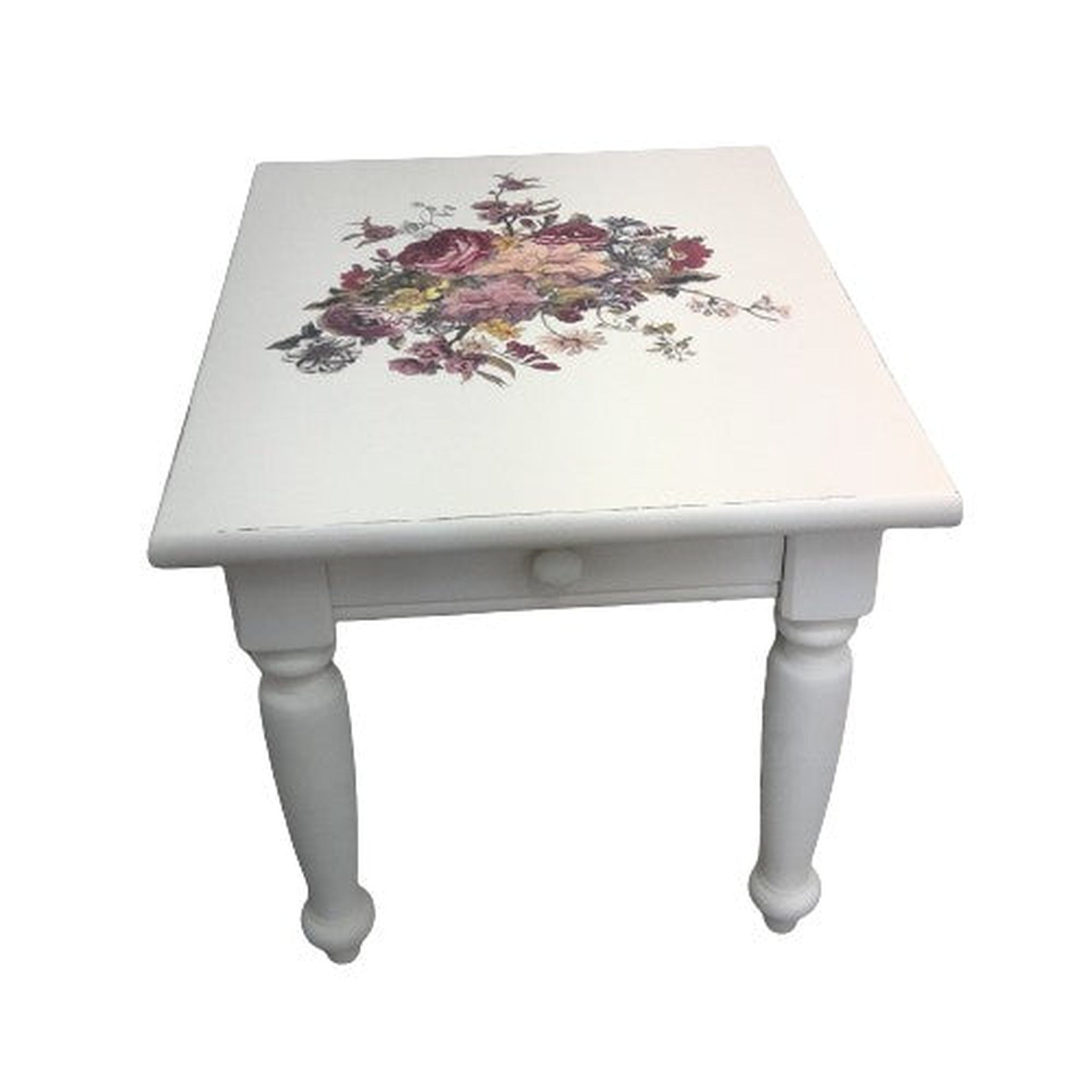 Repurpose for a Purpose Floral End Table