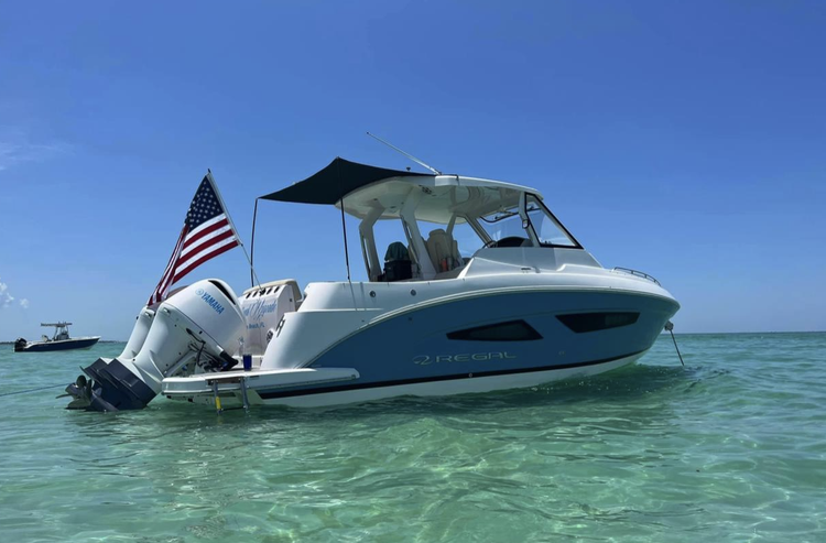 The glorious thing about boating on the west coast of Florida is the clear water over a sandy bottom.