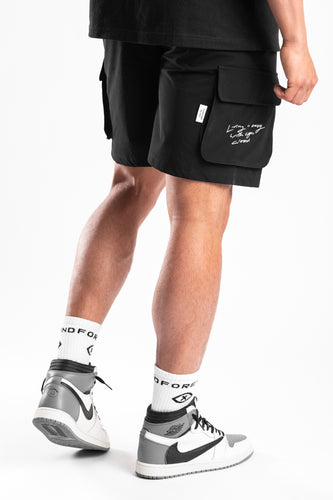 TECH CARGO SHORTS BLACK