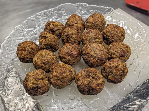 image of cooked plant based un-meatballs