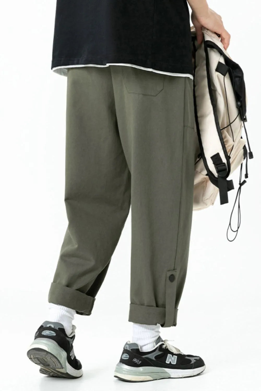 Men's Plus Size Drawstring Pants with Pockets