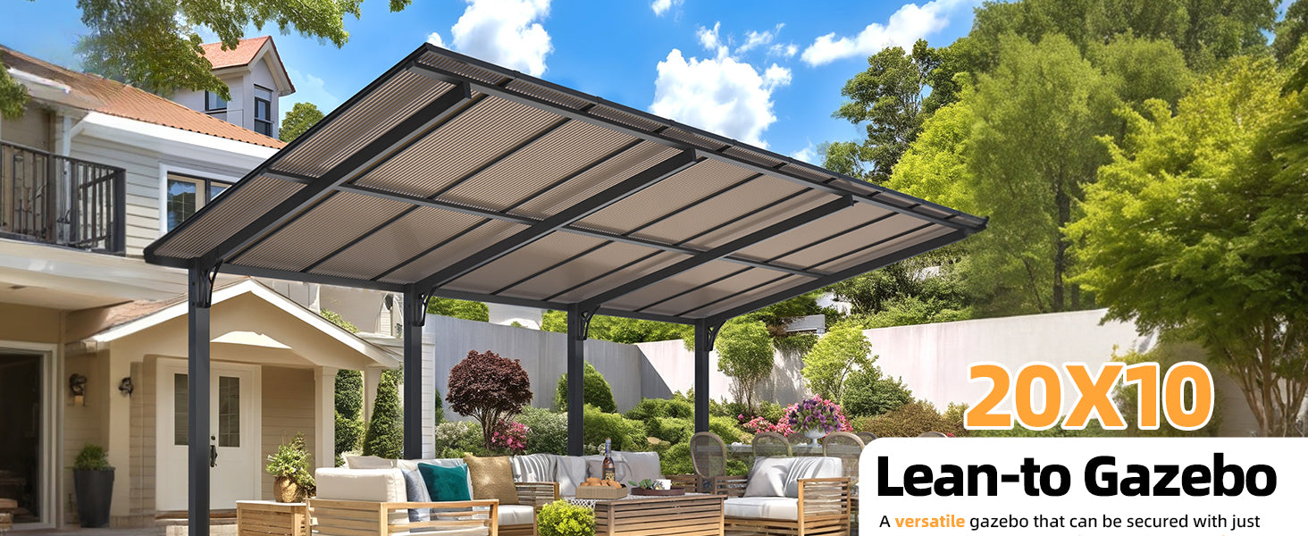 YODOLLA Freestanding Hardtop Pergola Gazebo