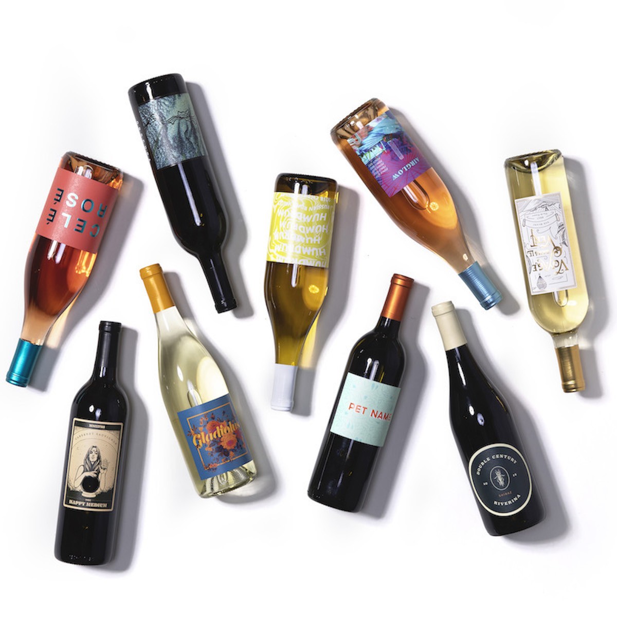 Wine trivia: Assorted Bright Cellars wines shown on wine background