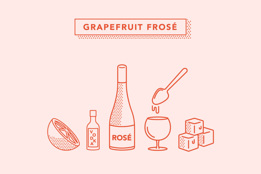 Grapefruit frosé recipe graphic