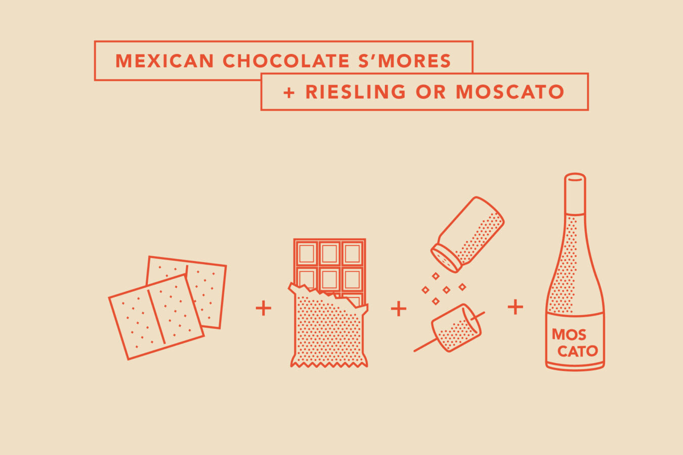 Mexican chocolate s'mores and wine pairing