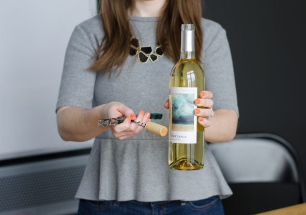 Wine Bottle and Corkscrew 