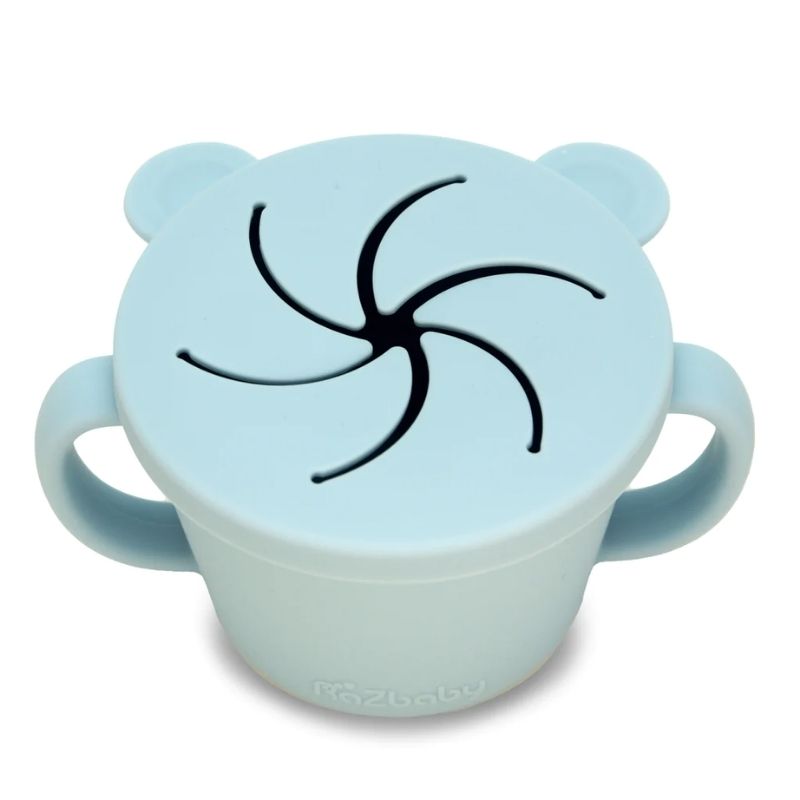 Munchie Mug No-Spill Snack Cup Small Teal, Made in The USA