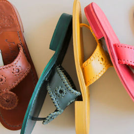 Colorful sandals.