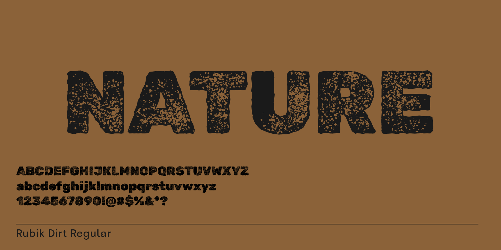 Rubik Dirt, distressed nature font