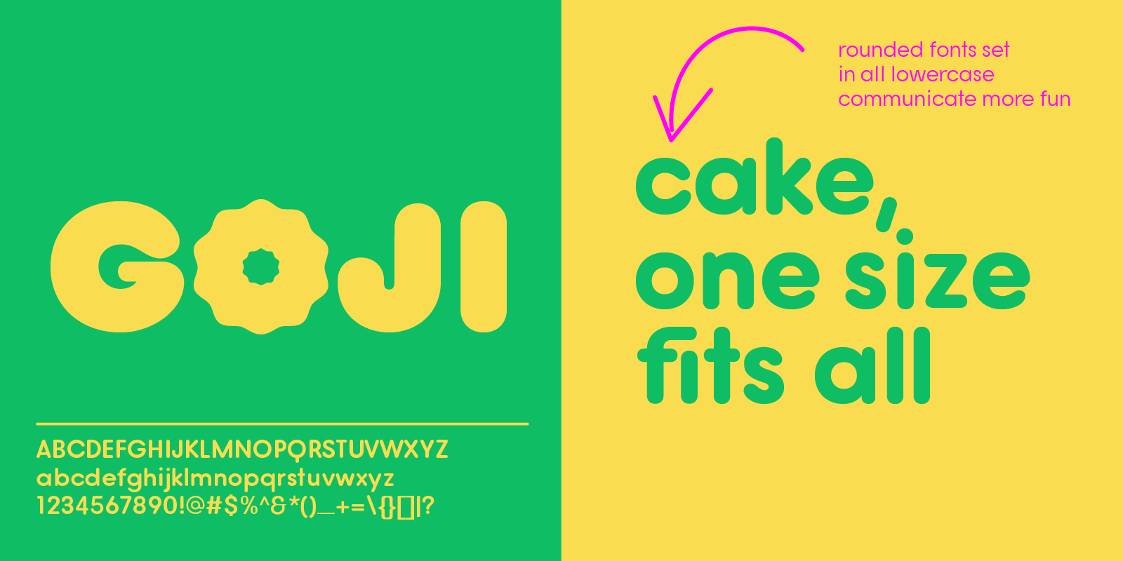 rounded fonts set in all lowercase communicate more fun