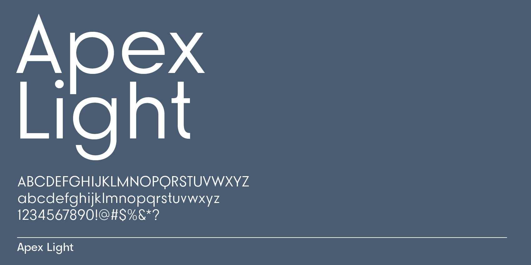 Apex Light, sans-serif font