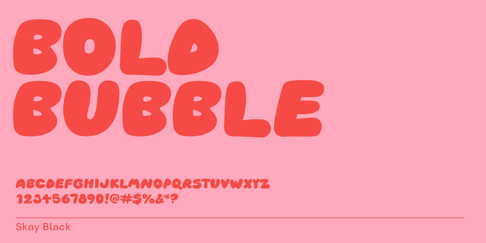 Super bold bubble font