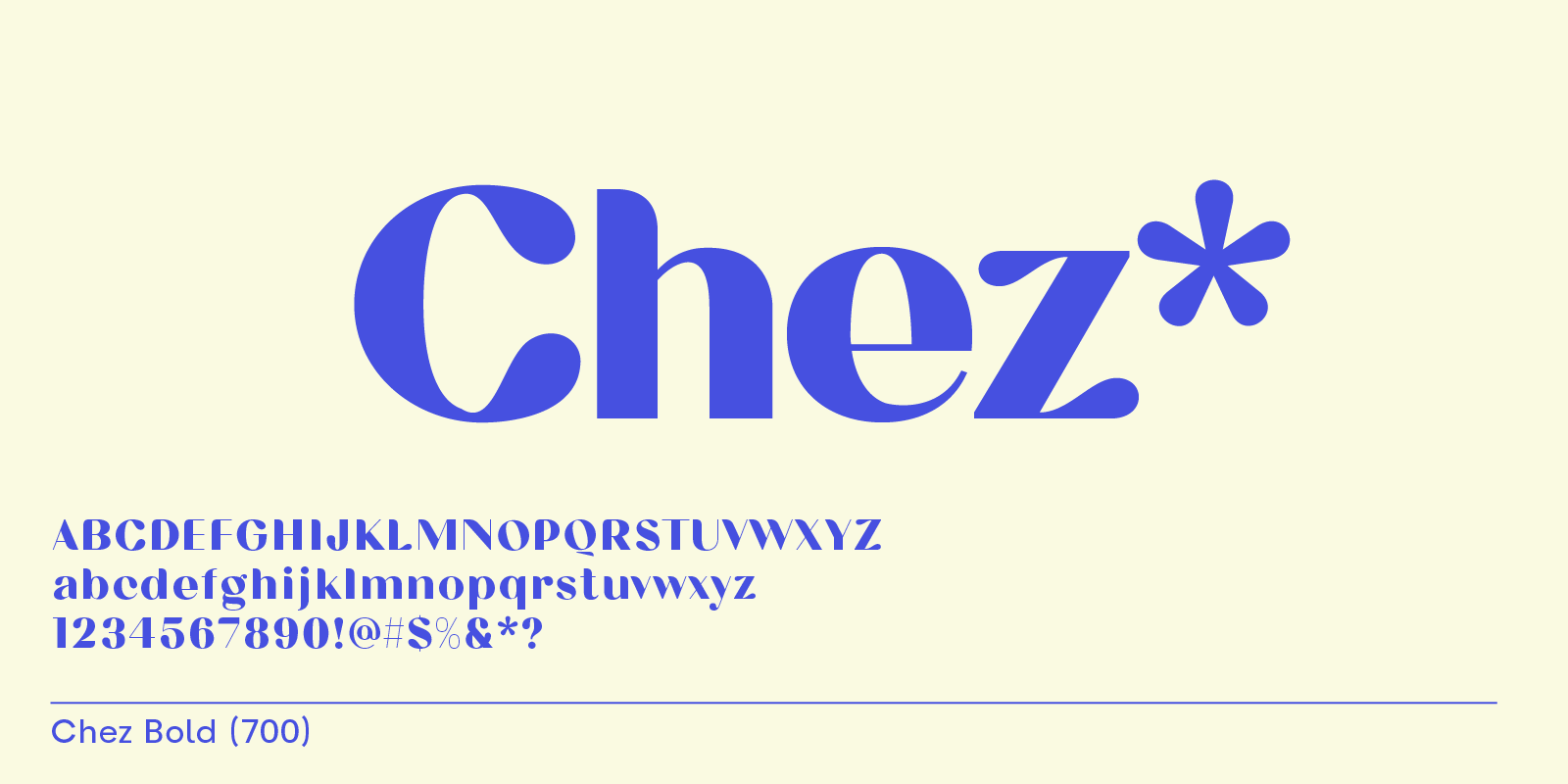 Chez thicker font style