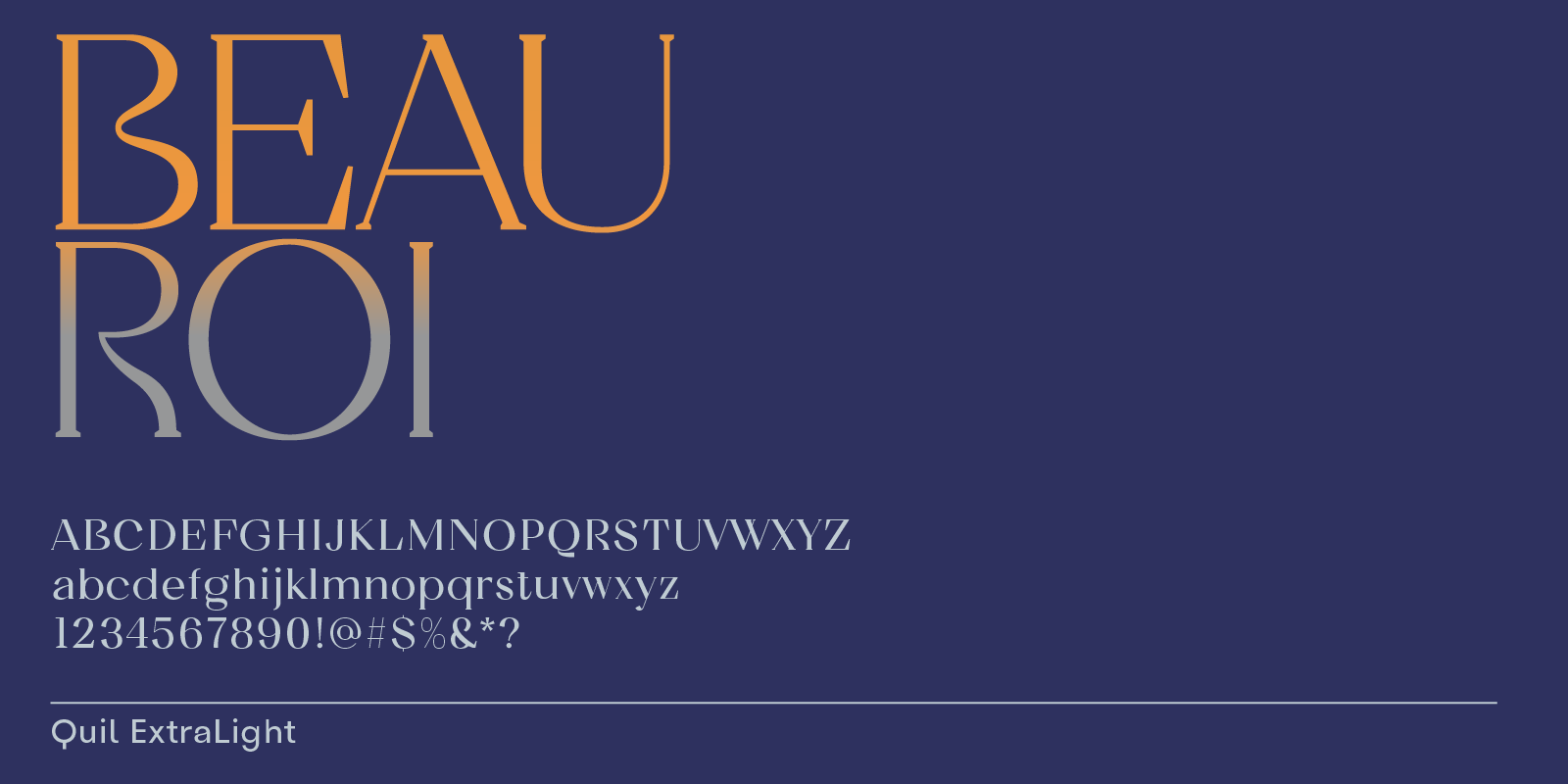 Quil, classic serif font with modern twist