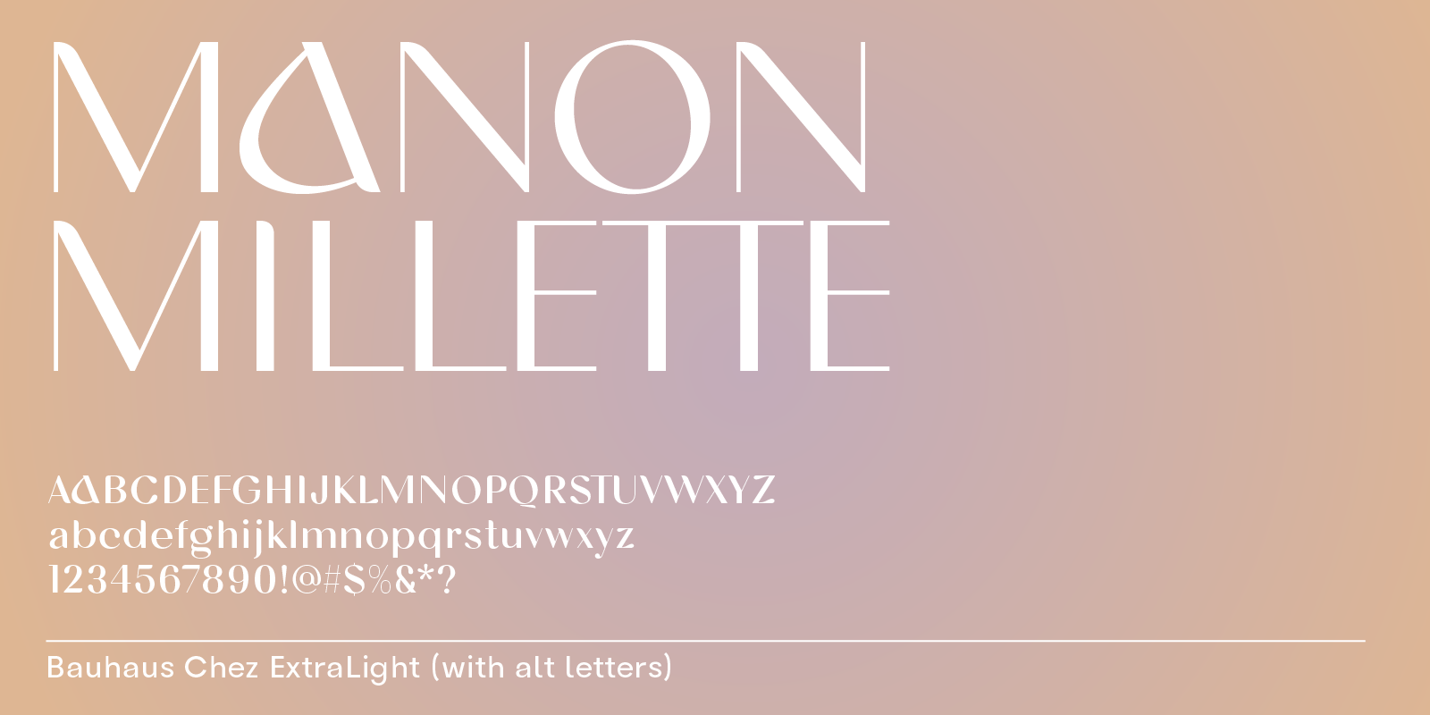 Elegant sans-serif contrast font Chez