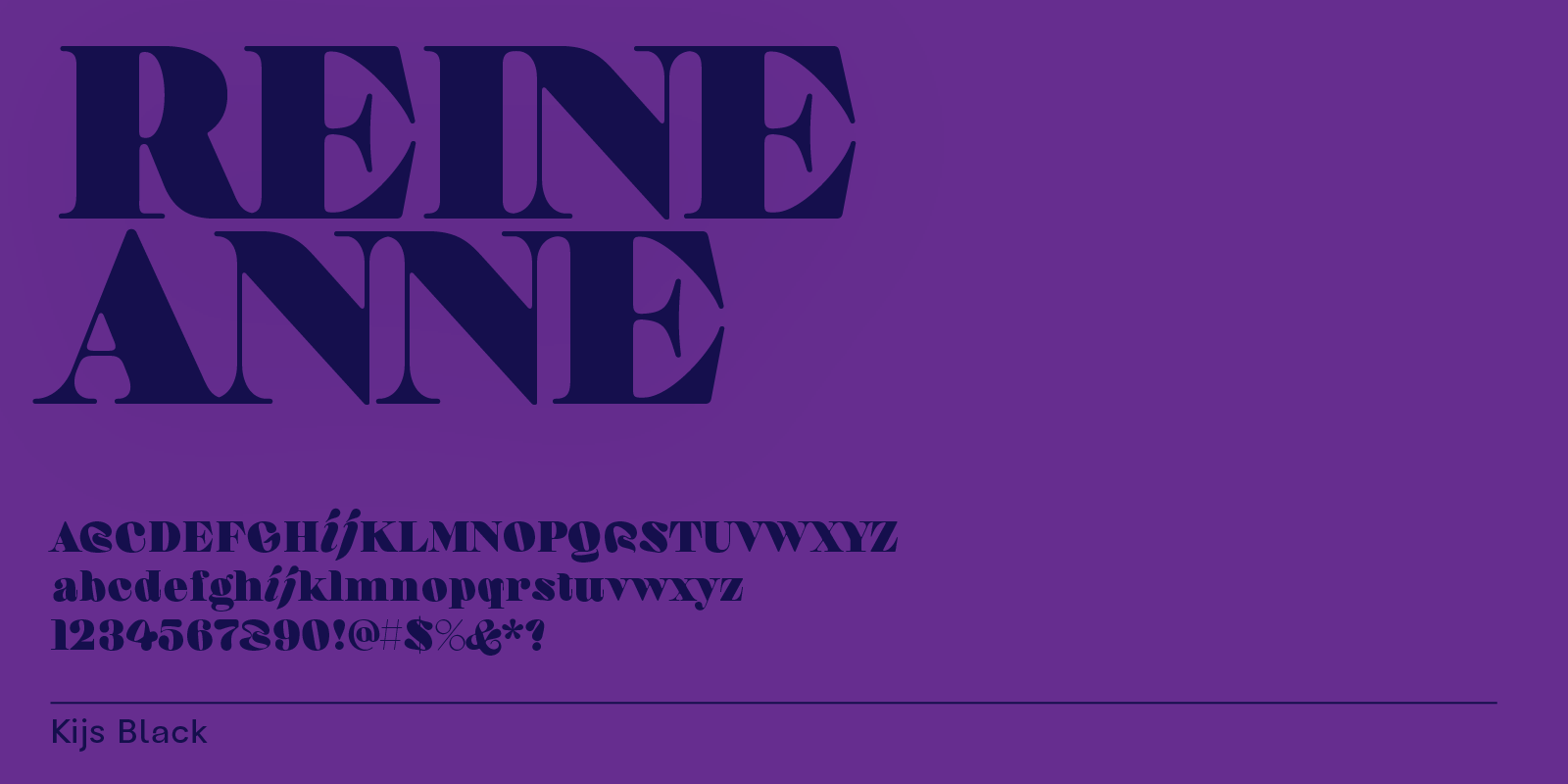 Fancy font Kijs best in bold