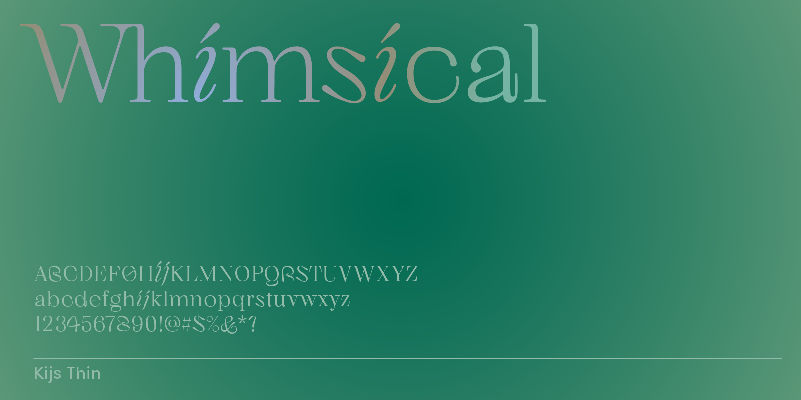 Kijs Thin, fancy and elegant font