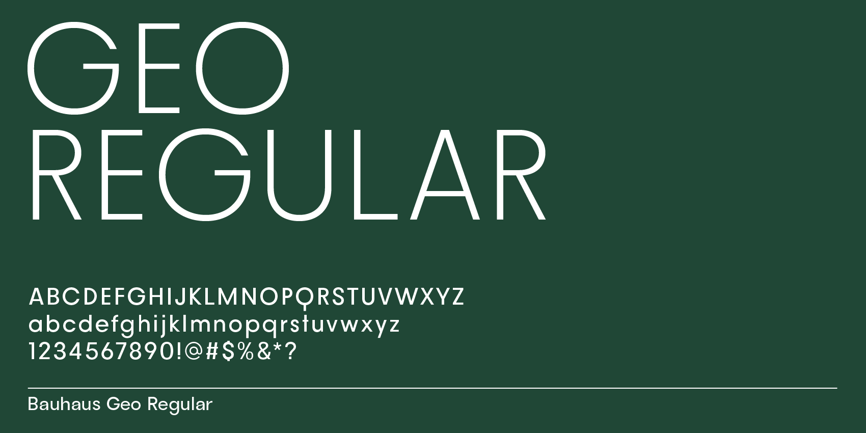 Bauhaus Geo, sans-serif geometric font