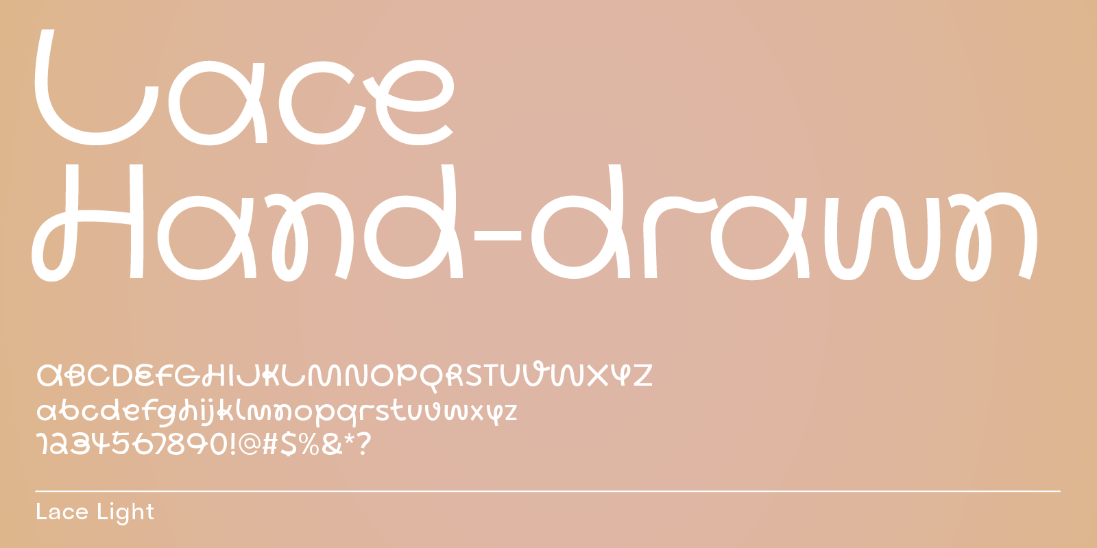 Hand-drawn monolinear font